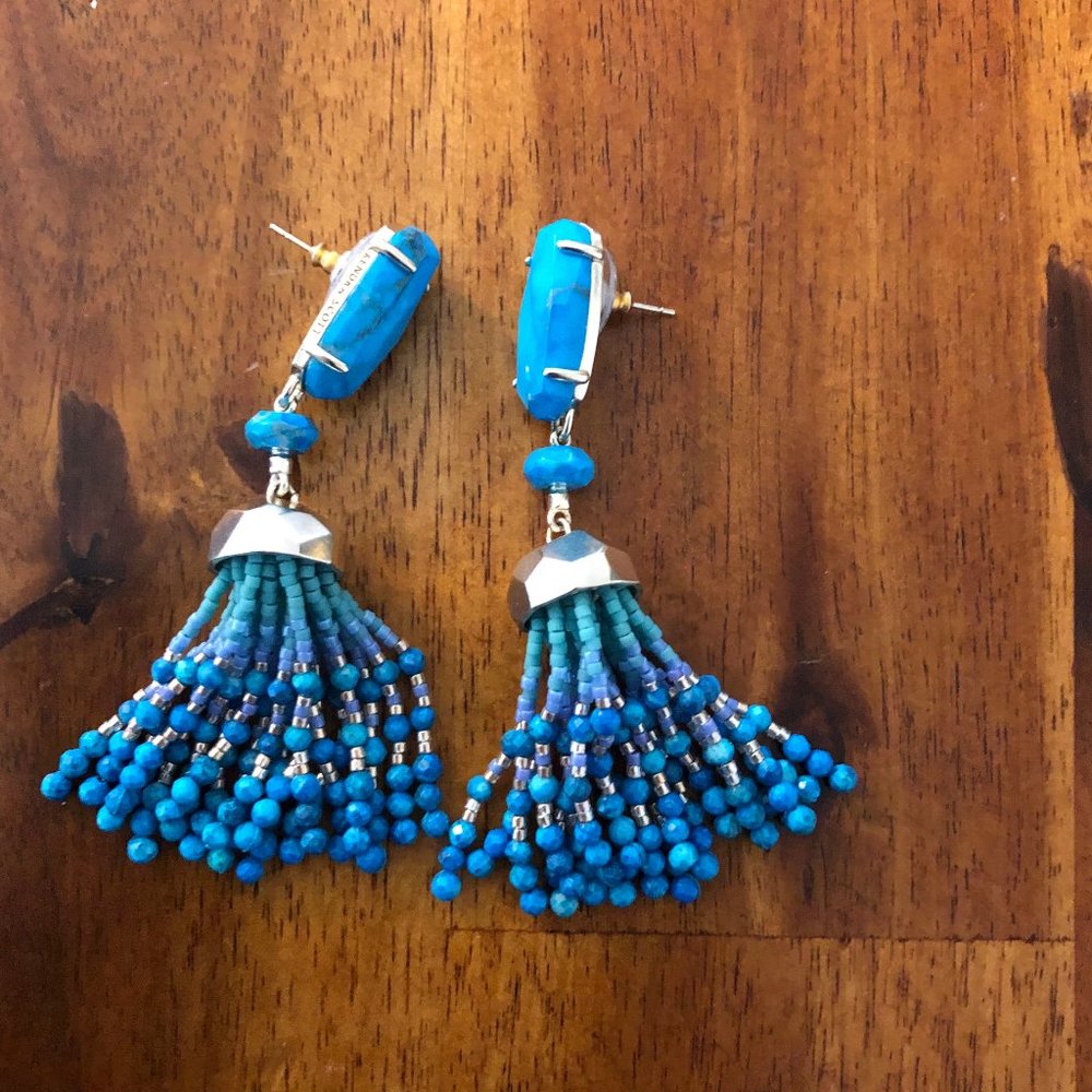 Kendra Scott Blue dangle earrings